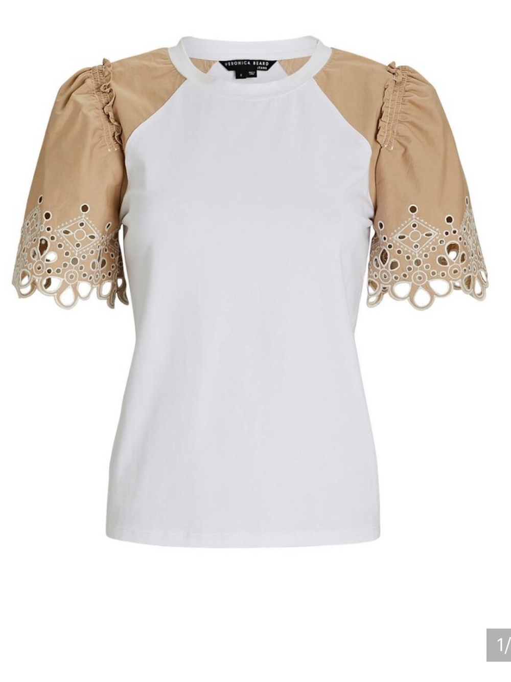 Veronica Beard eyelet sleeve top